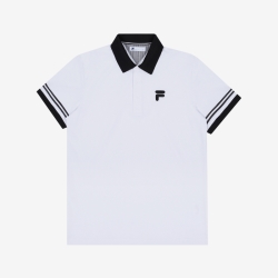 Fila Golf Pq Big Logo - Miesten Poolopaita - Valkoinen | FI-87788